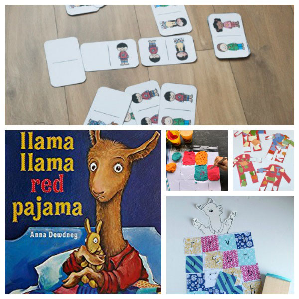 Llama Llama Red Pajama themed activties for toddlers and preschoolers