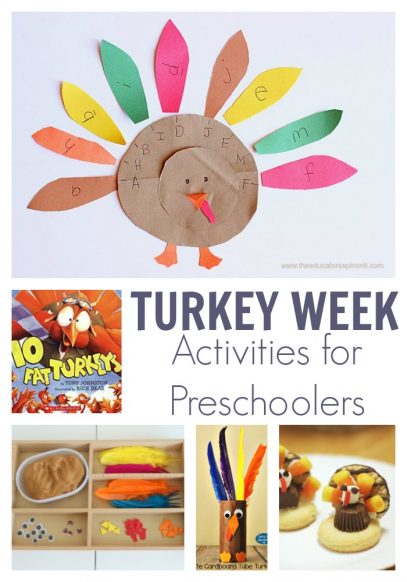 Fun Turkey Week Plan of Activities for Preschoolers