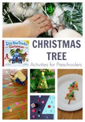 Christmas Tree Preschool Activities featuring Little Blue Truck's Christmas