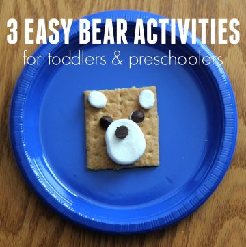 Activity Plan for Bear Week Featuring Bear Snores on for Preschoolers