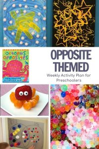 Octopus Opposites and Opposite Themed Activity Plan for Preschool